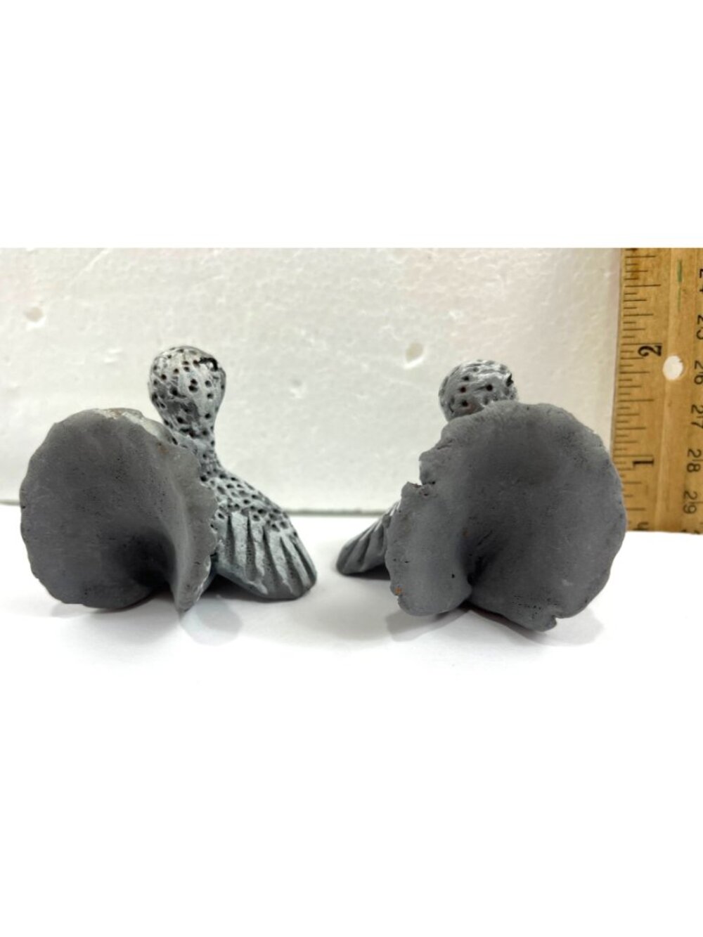 Miniature Gray Turkey Figurines - Set Of 2 - Rustic Decor - Approx. 2.5" Tall 56 - Picture 2 of 5
